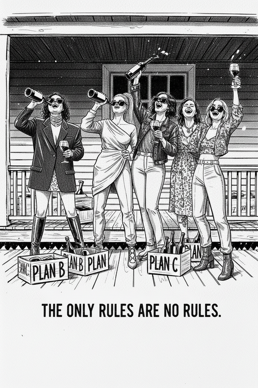 Plan B (and C) for women who invest in female founders, fine wine, and their best friends — shop DAILY BRIEFS, underwear with a message.
